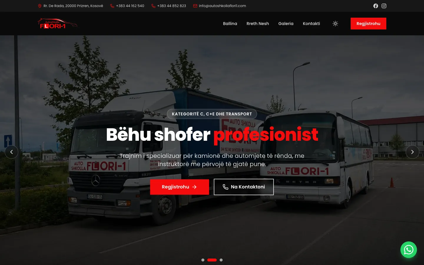 Homepage of Autoshkolla Flori-1